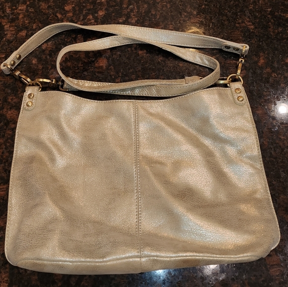 HOBO International Pier shoulder/crossbody in Pearled Silver - Picture 3 of 13